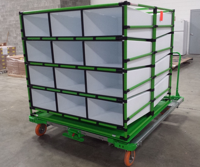 Corrugated Plastic Dunnage Cart 1
