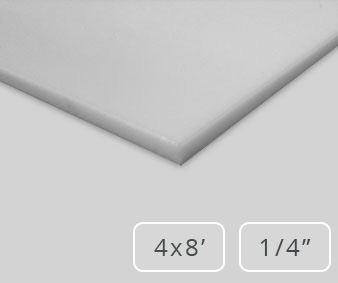 Tap Plastics 21939 HDPE Matte/Matte Sheets | White 1/32 in x 24 in x 47 in HDPE